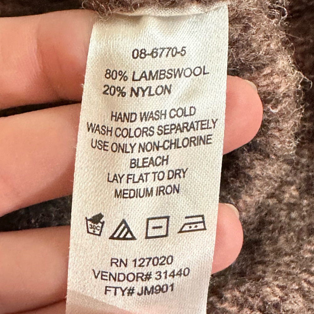 Chadwicks Textured Lambswool Button Cardigan Brow… - image 4